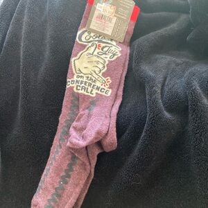 Stance Purple Socks with Humorous Graphic